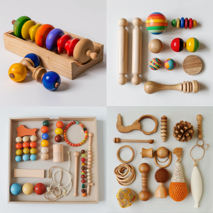 Hoʻolālā kūikawā ʻia ka Montessori Wooden Rattle Kit no nā pēpē i piha i 3 mahina a keu. Kūlike kēia mau makahiki me ka hoʻomaka ʻana o ka ʻimi naʻau a me ka hoʻomohala ʻana i nā pēpē. Ke hoʻomaka nei nā kamaliʻi i kēia mau makahiki e hoʻomohala i ko lākou hui lima-maka a hoʻomaka lākou e hopu i nā mea me ka manaʻo. ʻO ka hoʻolālā maʻalahi a me ka hana maʻalahi o nā lāʻau lāʻau e maʻalahi i nā kamaliʻi ke hoʻopaʻa, hoʻoluliluli a ʻimi, hoʻoikaika i ka hoʻopili ʻana i ka naʻau, ka hoʻomohala ʻana i ke akamai kaʻa maikaʻi, a me ka hoʻoulu ʻana i ka lohe. No laila, he mea pāʻani maikaʻi ka Montessori Wooden Rattle Kit no nā kamaliʻi i ko lākou hoʻomaka ʻana i kā lākou huakaʻi ʻike a me ka ʻimi ʻana i nā mahina mua o ke ola.