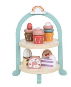 Educational Wooden Cake Cart Pretend Play Toy