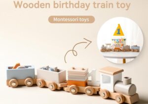 Montessori Children's Wooden Train Toy Cartoon Wooden Educational Toy for Children