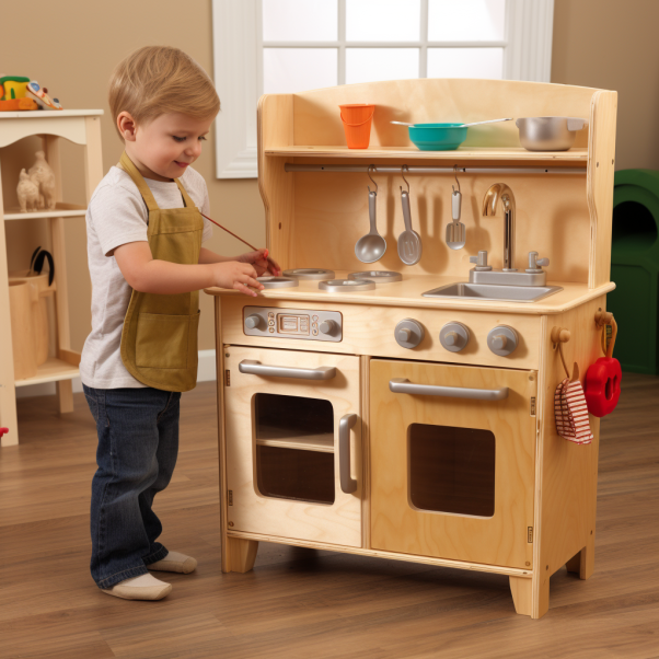 Wooden Pretend Play Kitchen Set