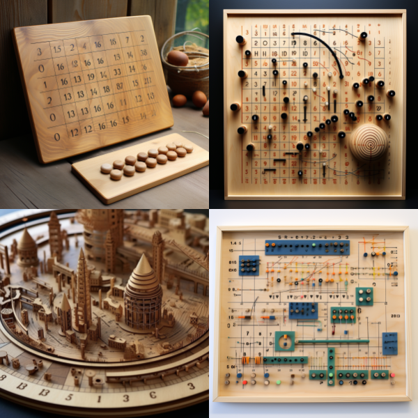 Wooden Math Operation Boards Set