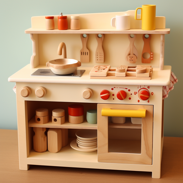 Wooden Pretend Play Kitchen Set