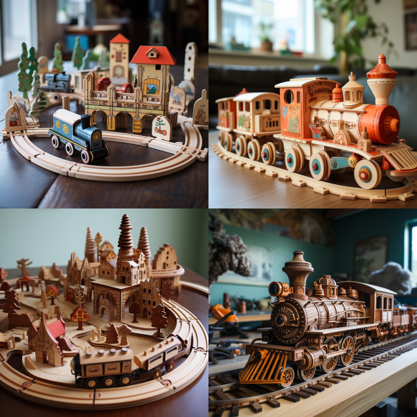 Wooden Train Set - Classic Railway Toy