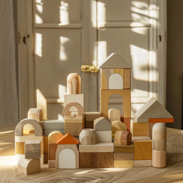 wooden Building Blocks Set