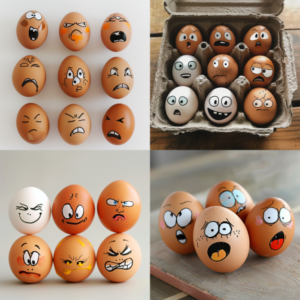 Montessori Wooden Funny Egg Faces