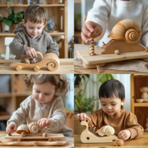 Montessori Pulling Snail WOOD toy