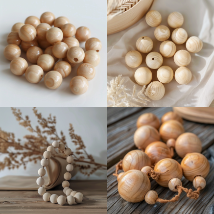 Natural Wooden Beads Grasper