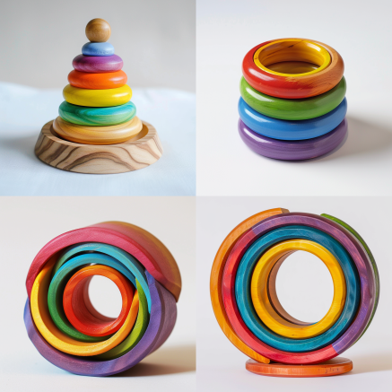 Rainbow Ring Wooden Baby Toy