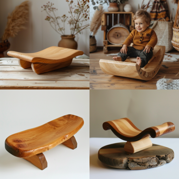 Wooden Waldorf Rocker Board