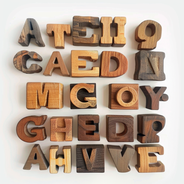 Wooden Alphabet Blocks