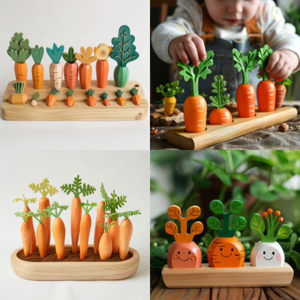 Carrot Harvest Planting Wooden Toy