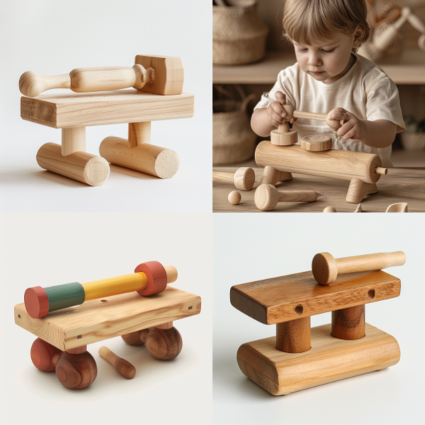 pounding bench wooden toy