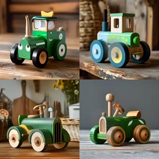 tractor ted wooden toy