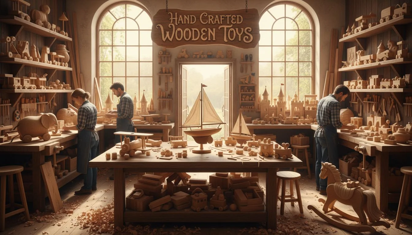 Hand Crafted Wooden Toys A workshop filled with beautifully crafted wooden toys